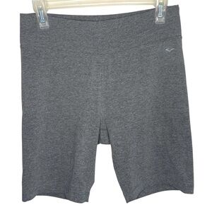 Gymshark Solid Light Gray Spandex Athletic Stretchy Pull On Biker Shorts